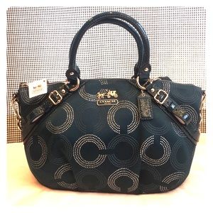 COACH Madison Teal Dot Op Art Sophia *NEW* #15935